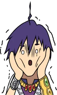 😨 anime, shocked, surprised, cartoon, expression telegram sticker