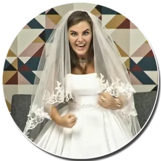 👰 ślub, panna młoda, sukienka, kobieta, welon, celebracja, małżeństwo telegram sticker