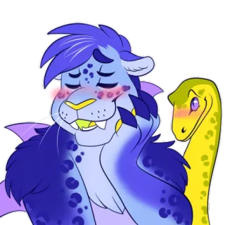 🤗 Фурри, Антро, Мультфильм, Животное, Персонаж, Иллюстрация, Наклейка telegram sticker