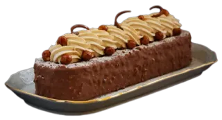 😃 deser, ciasto, czekolada, orzech laskowy, ciastko, słodkie telegram sticker