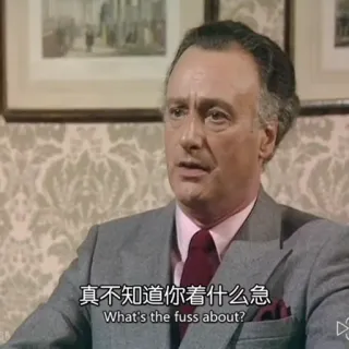 😱 真不知道你着什么急
What's the fuss about? мужчина, разговор, перевод, субтитры, суета telegram sticker
