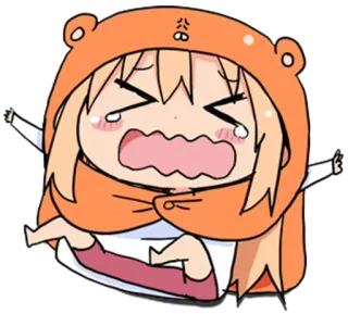🥧 Umaru Doma Himouto! Umaru-chan animé, pleurs, Umaru, kawaii, mignon, Himouto Umaru-chan, chibi whatsapp sticker