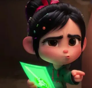 🦋 Vanellope von Schweetz Wreck-It Ralph Vanellope, Wreck-It Ralph, Disney, cartoon, character, girl, movie whatsapp sticker