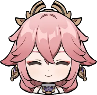 😊 Yae Miko Genshin Impact อนิเมะ, ตัวละคร, เก็นชิน อิมแพ็ค, ยาเอะ มิโกะ, วิดีโอเกม telegram sticker