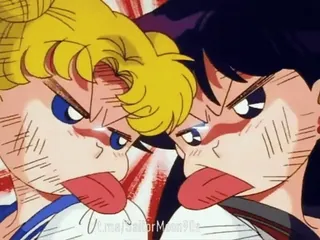 😝 Sailor Moon, Sailor Mars Sailor Moon sailor moon, anime, manga, kartun, gadis, perkelahian, marah telegram sticker