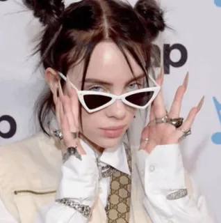 ☃ Billie Eilish singer, Billie Eilish, pop star, musician, celebrity telegram sticker
