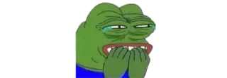 😂 Pepe the Frog Pepe, Kikker, Meme, Internetmeme, Verdrietig, Huilend whatsapp sticker