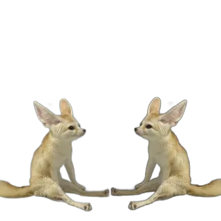🪑 fennec fox, animal, cute, desert fox, fox, sand, ears telegram sticker