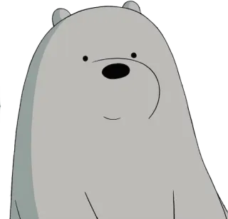 😌 Ice Bear We Bare Bears アイスベア, ぼくらベアベアーズ, アニメ, クマ, かわいい telegram sticker