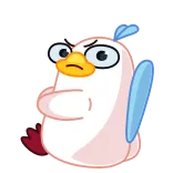 😠 НИТ! птица, животное, мультик, милый, русский текст telegram sticker
