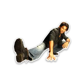 💪 ator, indiano, bollywood, homem, posando telegram sticker