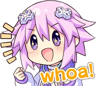 🤩 whoa! Anime, Fofo, Reação, Hyperdimension Neptunia whatsapp sticker