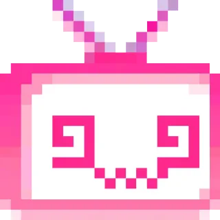 😵 tv, television, pink, pixel art, retro, cute telegram sticker