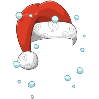 🎭 คริสต์มาส, หมวกซานต้า, หมวก, วันหยุด, เทศกาล, การตกแต่ง, ฤดูหนาว telegram sticker