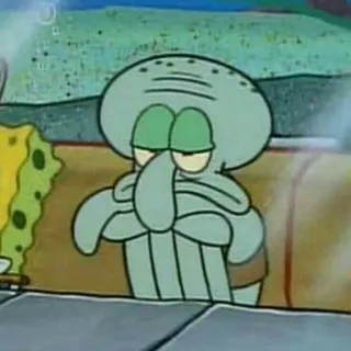 ⚓️ Squidward Spongebob Squarepants dessin animé, calamar, Bob l'éponge, personnage telegram sticker