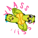 🕺 カメ, 動物, かわいい, 漫画, 海 telegram sticker