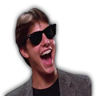 🤣 Tom Cruise, Acteur, Lunettes de soleil, Portrait whatsapp sticker