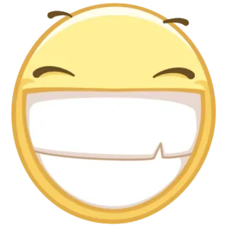 😁 Emoji, Lächeln, Fröhlich, Gesicht, Ausdruck, Gelb telegram sticker