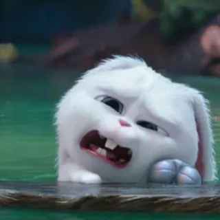 😫 Snowball The Secret Life of Pets ウサギ, 白, 動物, 可愛い, アニメ, 映画, アニメ telegram sticker