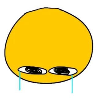 😭 traurig, weinend, emoji, gelb, tränen telegram sticker