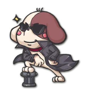 😎 pies, okulary przeciwsłoneczne, kreskówka, szpieg, detektyw, zwierzę telegram sticker