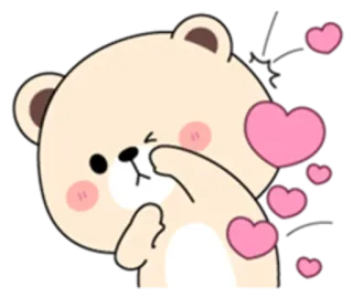 😀 곰, 하트, 사랑, 귀여운, 만화, 스티커 telegram sticker