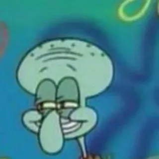 😏 Squidward Spongebob Squarepants สควิดเวิร์ด, สพันจ์บ็อบ, นิคเคิลโอเดียน, การ์ตูน, อารมณ์, ตัวละคร telegram sticker