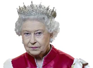 😕 Queen Elizabeth II королева, Елизавета II, монарх, корона, королевский, портрет telegram sticker