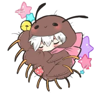 💤 Hundertfüßer, süß, Anime, Cartoon, Kawaii, schläfrig telegram sticker
