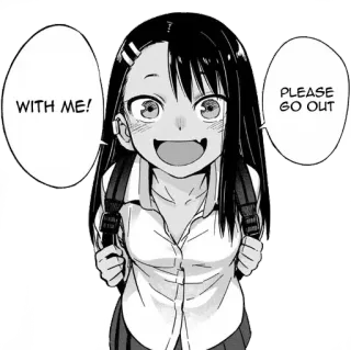 ✝️ Nagatoro Don't Toy With Me, Miss Nagatoro WITH ME! PLEASE GO OUT Anime, Manga, Nagatoro, Romance, Comedia, Escuela telegram sticker