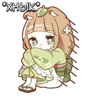 🌟 Хнык Anime, weinend, traurig, süß, Mädchen telegram sticker
