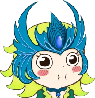 😕 Мультфильм, Персонаж, Королева, Корона, Милый, Наклейка telegram sticker