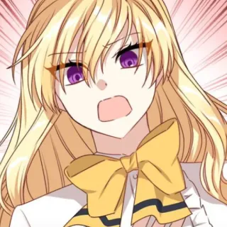🥡 loira, anime, chocada, feminino, expressão, desenho animado telegram sticker