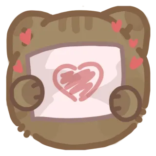 💌 кот, сердце, любовь, животное, милый, каваий, стикер whatsapp sticker
