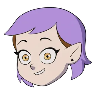 😀 Amity Blight The Owl House cartoon, purple hair, character, Amity, The Owl House, Disney telegram sticker