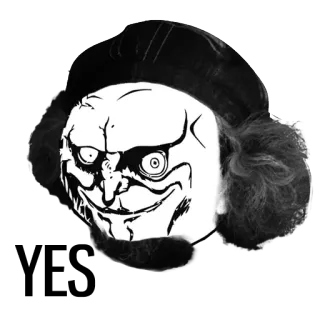 😈 creepy, scary, horror, mask, villain telegram sticker