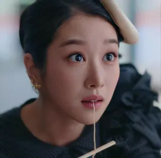 😳 여자, 한국, 식사, 음식, 사람, 젓가락, 아시아 telegram sticker
