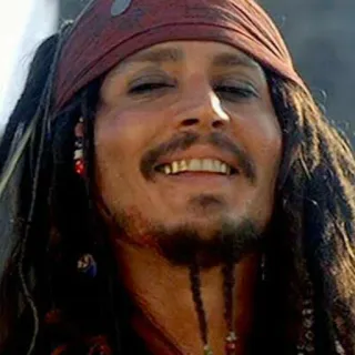 👀 Captain Jack Sparrow Pirates of the Caribbean pirate, movie, character, johnny depp, adventure telegram sticker
