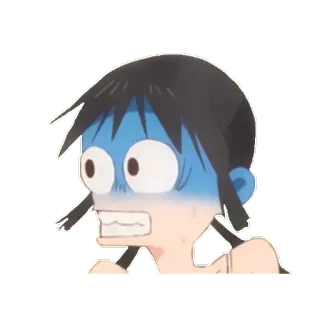 😨 anime, assustado, expressão, chocado telegram sticker