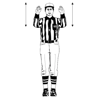 🏈 football, referee, sports, official, hand signals, penalty telegram sticker