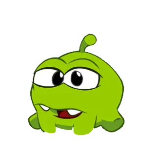 😓 Om Nom Cut the Rope Om Nom, Cut the Rope, zielony, kreskówka, postać telegram sticker