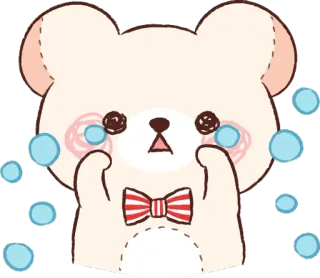 😭 Bär, niedlich, kawaii, Tränen, weinen, Cartoon, Tier, traurig telegram sticker
