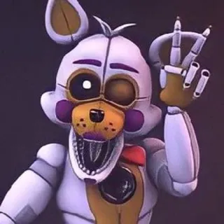 🌟 Funtime Foxy Five Nights at Freddy's FNAF, Five Nights at Freddy's, Animatrónico, Zorro, Videojuego, Terror telegram sticker