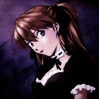 🎪 Asuka Langley Soryu Evangelion anime, manga, character, girl, art, illustration, Asuka Langley, Evangelion telegram sticker