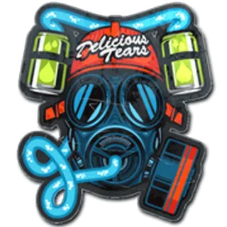 😷 Delicious Tears หน้ากากกันแก๊ส, น้ำตา, หมวกกันน็อค, ไซเบอร์พังก์, เป็นพิษ telegram sticker