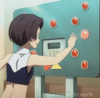 🔴 animestickerb anime, naklejka, dziewczyna, sztuka whatsapp sticker