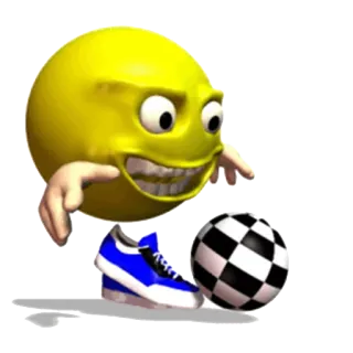 ⚽ 笑脸, 球, 鞋, 足球, 美式足球, 运动 telegram sticker