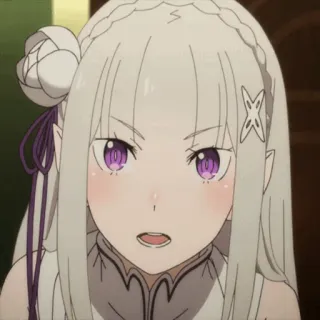🤍 Emilia Re:Zero − Starting Life in Another World Anime, Emilia, Re:Zero, Waifu, Carina, Arrabbiata telegram sticker