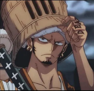 😎 Trafalgar Law One Piece Аниме, One Piece, Трафальгар Ло, Пират, Персонаж telegram sticker