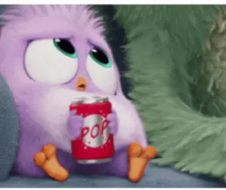 🥤 POP vogel, paars, frisdrank, blikje whatsapp sticker